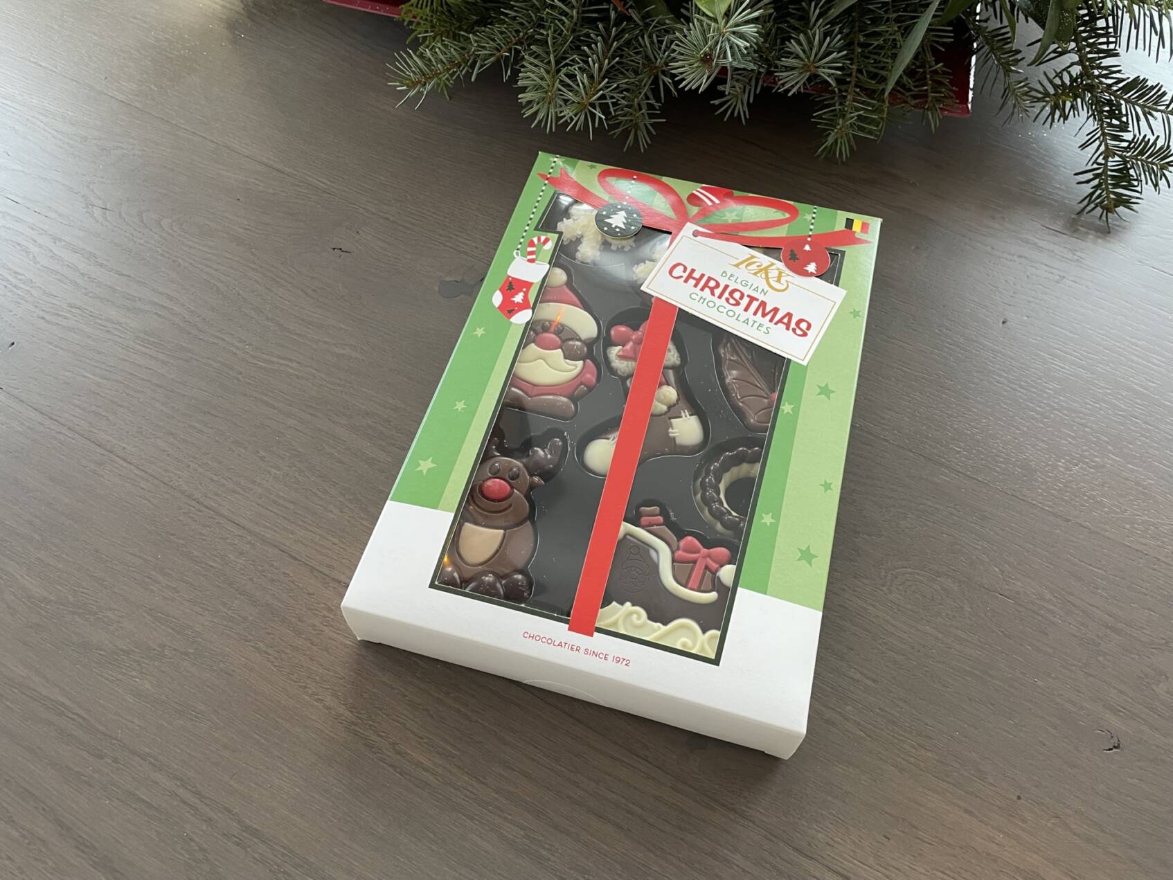 Ickx doosje massieve kerstchocolade - Klein