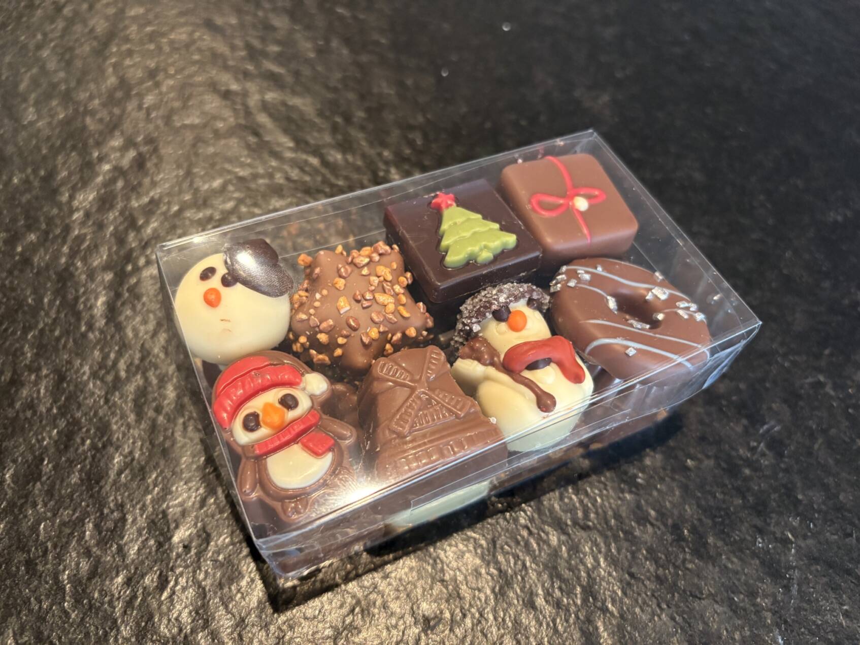 Transparant doosje Kerst- & luxe bonbons