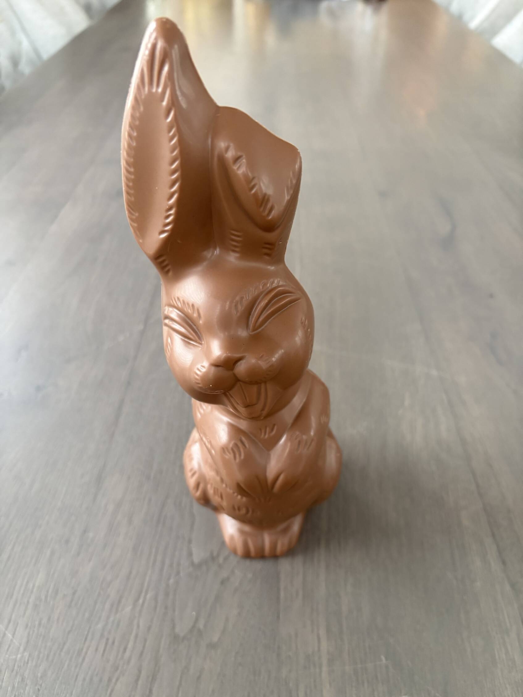 Hol figuur: lachende paashaas 25cm - Aanbieding vanaf 75 stuks